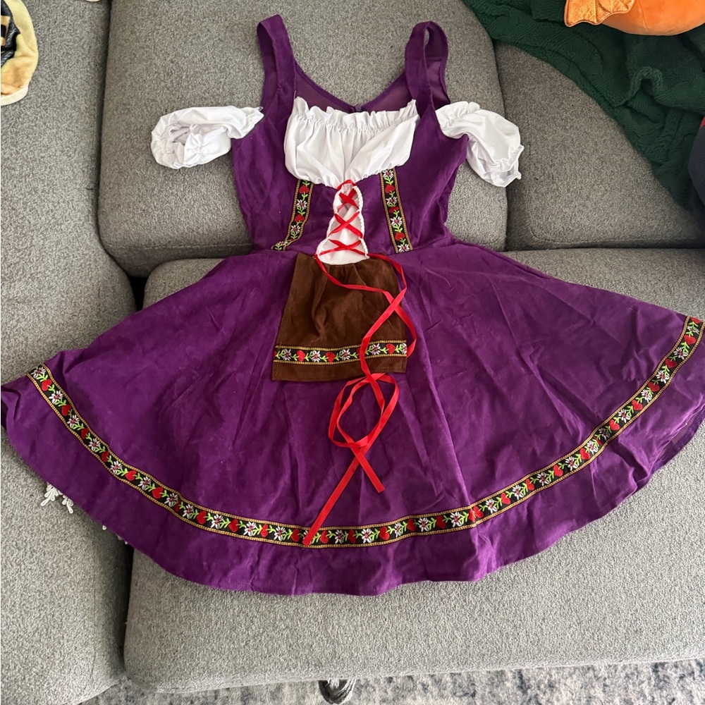 Purple Oktoberfest Dirndl Costume